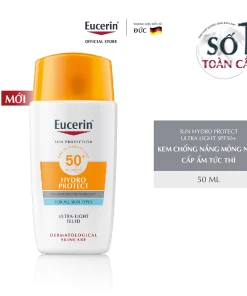 Kem chống nắng cho da nhạy cảm Eucerin Hydro Ultra Light SPF 50+ 50ml