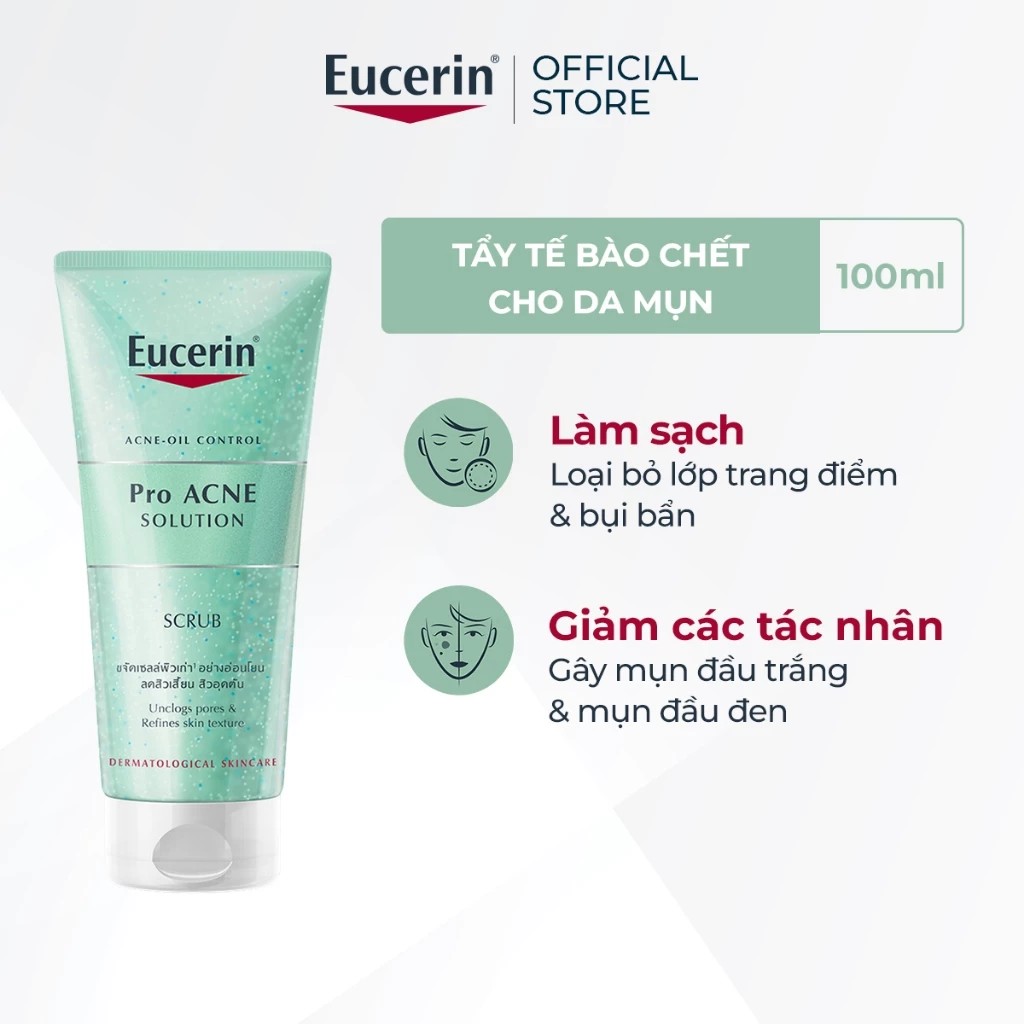 Tẩy tế bào chết ngăn ngừa mụn Eucerin Pro Acne Scrub 100ml