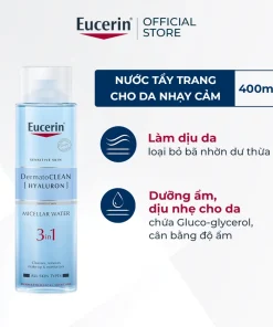 Nước tẩy trang dịu nhẹ cho da nhạy cảm Eucerin DermatoCLEAN Micellar 400ml